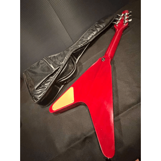 Vintage 80s D' Mini by Phased Systems Flying Vee V Travel Guitar Case image 2