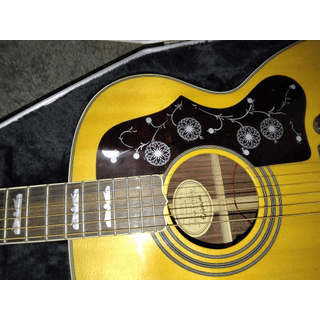 Rare 2004 EPIPHONE EJ-300 S NA Super Jumbo w/Deluxe locking hard case image 5