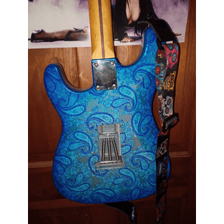 Paisly strat.Wilkinson fat msss trem.locking  tuners image 5