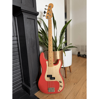 Fender Classic 50s Precision Bass - Fiesta Red, Maple Neck, Anodized g image 3