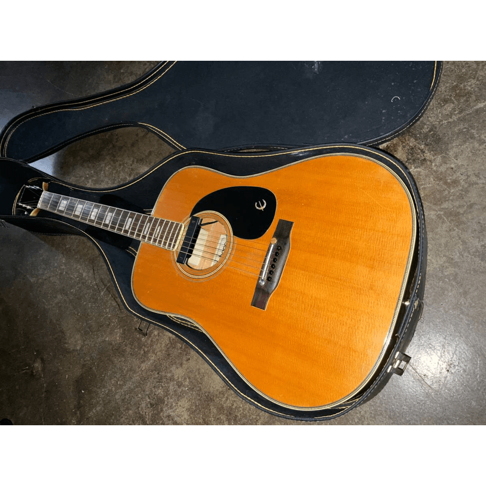 epiphone FT-150BL vintage Japan dreadnought acoustic-electric guitar