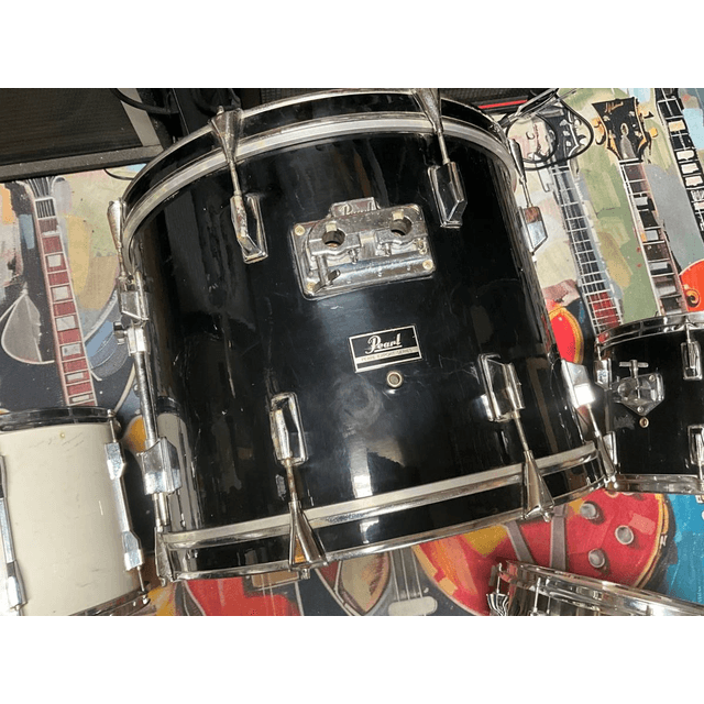 Pearl export series 5 piece drum set made in Taiwan used preowned