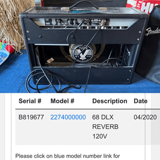 2000 fender deluxe reverb 68 custom  guitar tube amp amplifier - ‘68 c image 3
