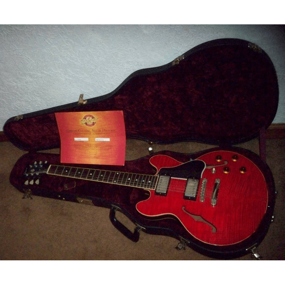 2005 Gibson ES-336 Custom Shop 2AA Flame Faded Cherry Semi Hollow 7.6