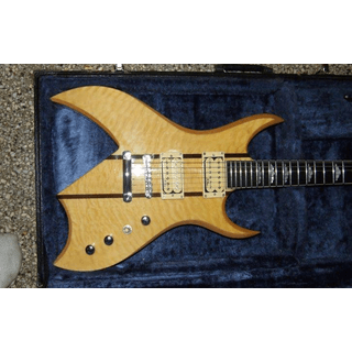 Exotic Woods BC Rich Bich with strap locks and hard shell case image 3