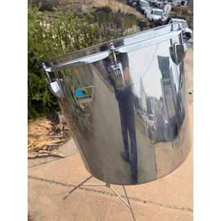 Stainless Ludwig concert tom drums with stand image 4