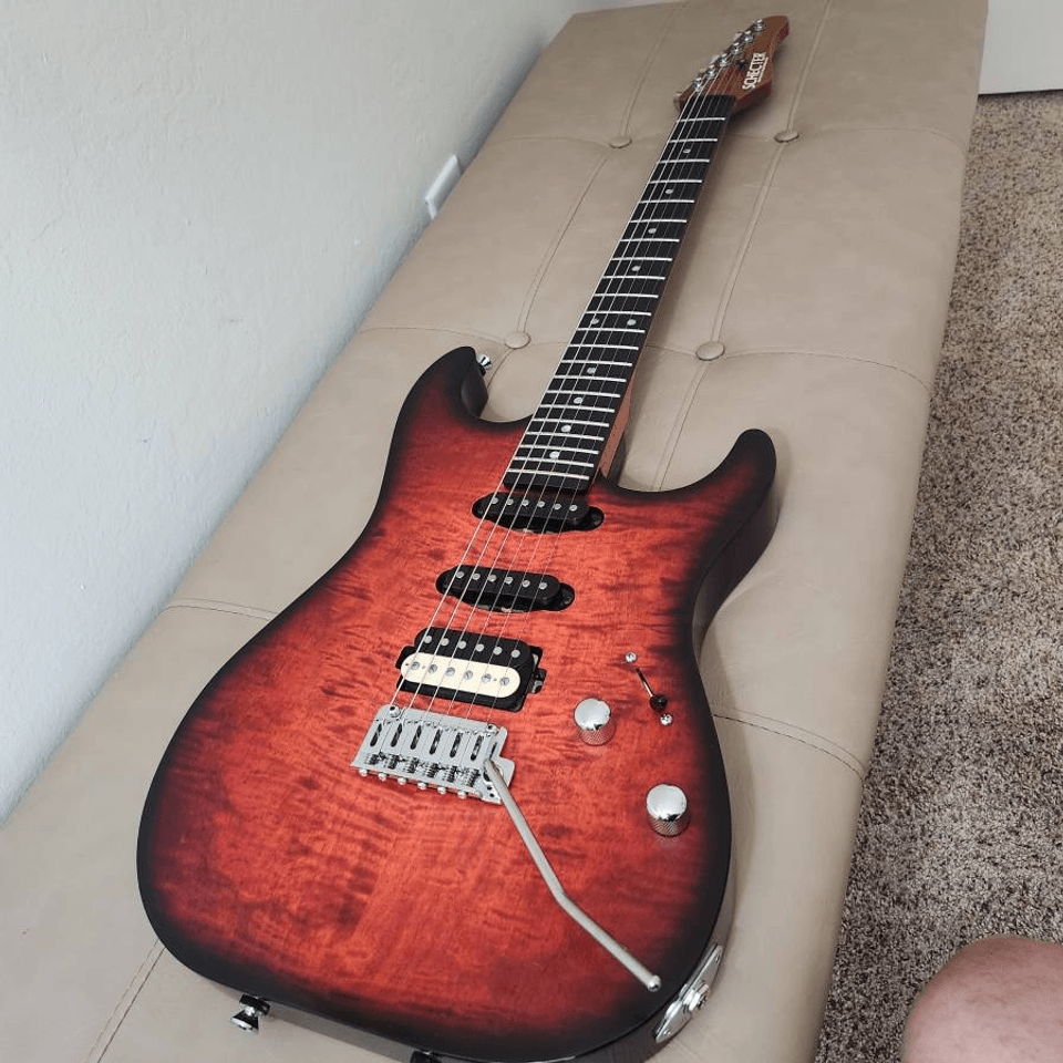Schecter USA Sunset Custom-II HSS Guitar Tiger Eye Satin-Trade?