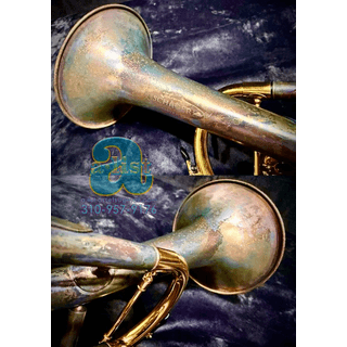 SCHAGERL GANSCH HORN Bb TRUMPET M/LIGHT—CSTM SATIN+24K GOLD—FAST/QUIET image 2