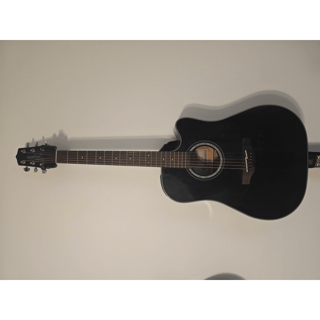 Takamine G Series GD30CE Dreadnought Acoustic-Electric Guitar, Black