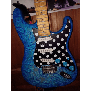 Paisly strat.Wilkinson fat msss trem.locking  tuners image 2