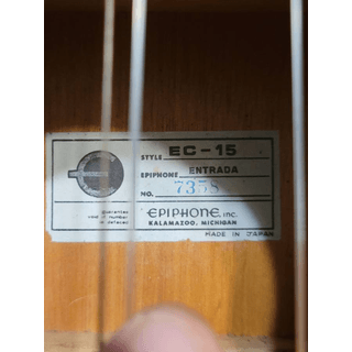 EPIPHONE ENTRADA EC -15 CLASSICAL GUITAR VINTAGE image 5