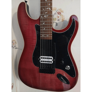 For sale or trade pink flame top with locking tuners and humbucker image 2