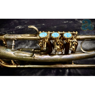 SCHAGERL GANSCH HORN Bb TRUMPET M/LIGHT—CSTM SATIN+24K GOLD—FAST/QUIET image 5
