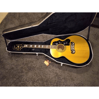 Rare 2004 EPIPHONE EJ-300 S NA Super Jumbo w/Deluxe locking hard case image 2