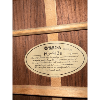 Yamaha FG-512ii vintage 12-string acoustic guitar made in Taiwan image 5