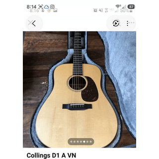 Collings D1A ADIRONDACK VN Brazilian headstock overlay image 2