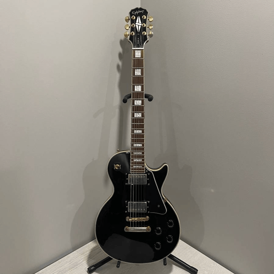 2004 Epiphone Les Paul Custom Black Beauty Made in Korea Pro Setup
