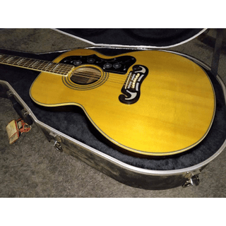 Rare 2004 EPIPHONE EJ-300 S NA Super Jumbo w/Deluxe locking hard case image 3