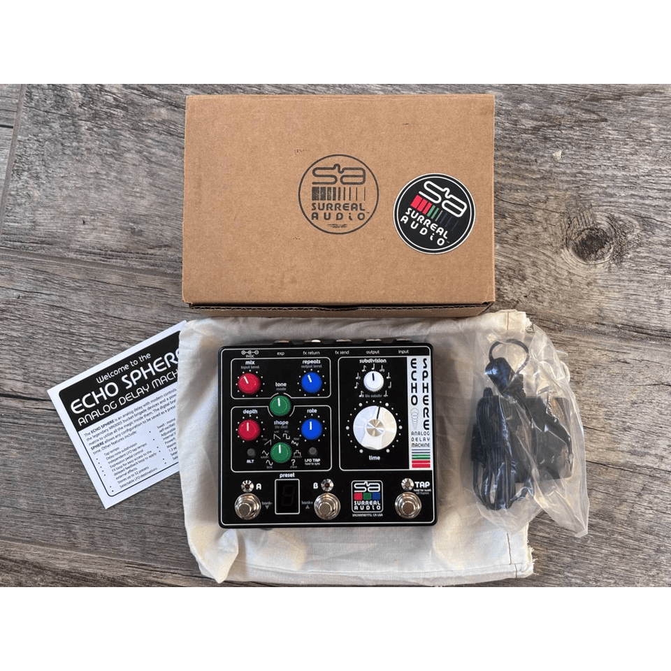 Echo Sphere Analog Delay Machine Guitar Effects Pedal - Box & Paperwor