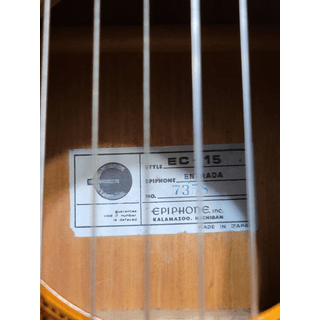 EPIPHONE ENTRADA EC -15 CLASSICAL GUITAR VINTAGE image 4