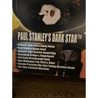 💋KISS Paul Stanley Silvertone Dark Star Acoustic Guitar (Trades?) image 5