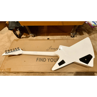 NEW FireFly Brendon Small Snow Horse Metallic White Explorer 6 String Electric Guitar! Trade? image 5